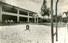 Woman and Gardenias in Swimming Pool, Hotel Ruiz Galindo, Fortín, Veracruz, Mexico