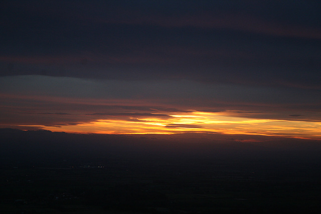 Sunset from Sutton Bank Top 15th March 2014