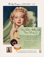 Max Factor Cosmetics Ad, 1944