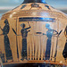 Detail of a Terracotta Lekythos Attributed to the Amasis Painter in the Metropolitan Museum of Art, August 2019