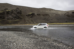 First river crossing in Iceland
