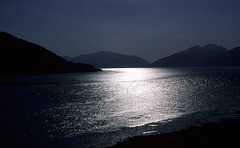 Loch Linnhe & Ardgour from The Bridge at Ballachulish 4th May 1990