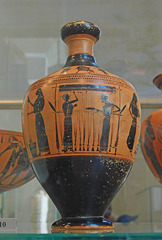 Terracotta Lekythos Attributed to the Amasis Painter in the Metropolitan Museum of Art, August 2019