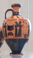 Terracotta Lekythos Attributed to the Amasis Painter in the Metropolitan Museum of Art, August 2019