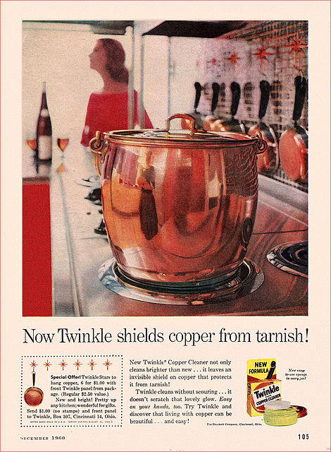 Twinkle Copper Cleaner Ad, 1960
