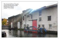 Canal dredger - Paddington - London - 17.11.2014