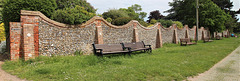 Garden Wall, Godyll Road, The Common, Southwold, Suffolk