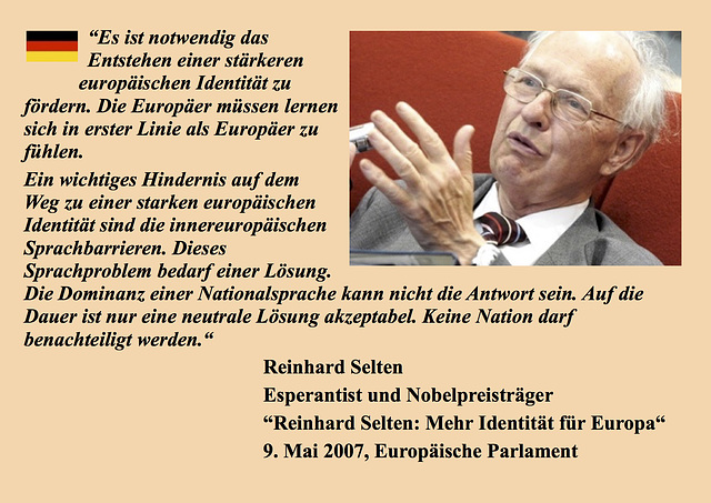 Reinhard Selten, eŭropa identeco, identité européenne, DE