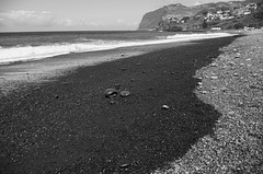 Volcanic beach on Madeira Island