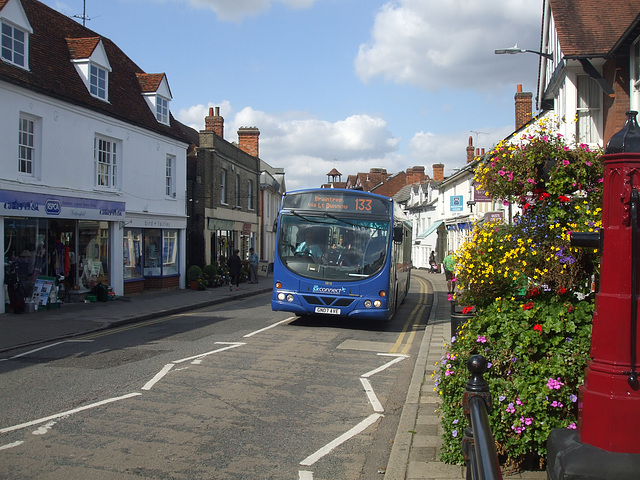 Arriva 3818 (GN07 AVE) in Great Dunmow - 26 Sep 2015 (DSCF1838)