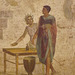 Detail of a Wall Painting with Jason and Pelias in the Naples Archaeological Museum, July 2012