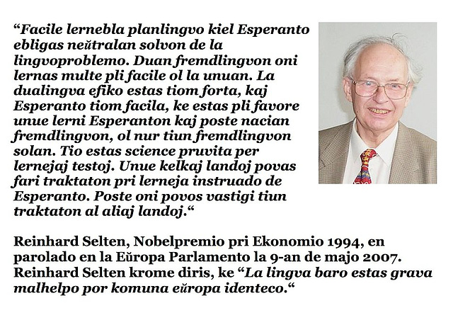 Reinhard Selten, lernfaciligo EO