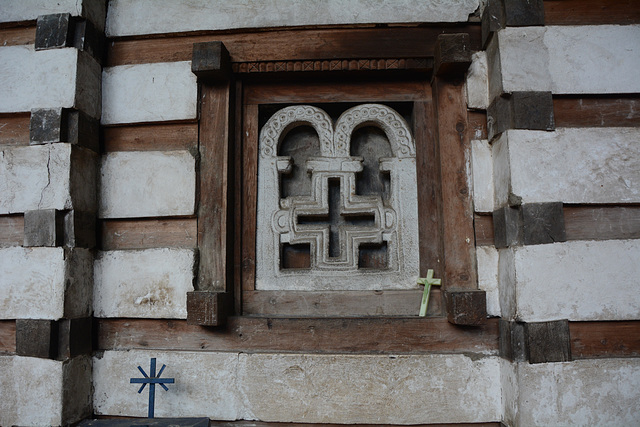 Ethiopia, The Cave Church of Yemrekhana Krestos, Closed Window