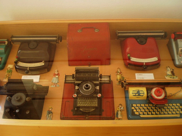 Typewriters as toys.