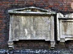 st peter cornhill, london (35)painted epitaph on blank tomb of the early1800s to thomas atkinson and family, with indication of grave position given