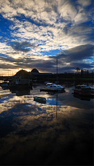 Dumbarton Rock and the River Leven at Dawn