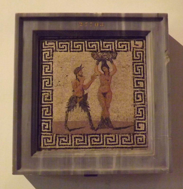 Pan and Amadriade Mosaic in the Naples Archaeological Museum, July 2012