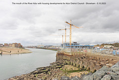 The mouth of the River Adur with housing developments for Adur District Council - Shoreham - 5 10 2023