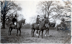 Hunt Meet at Egginton Hall, Derbyshire 18th November 1920  photo by Ernest Aberahams of Burton upon Trent