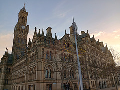 The magnificent Bradford town hall in early morning light...