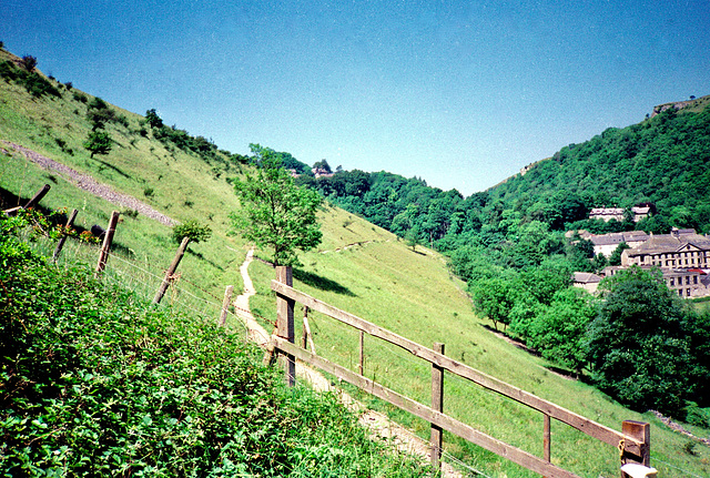 Footpath above Cressbrook Dale (Scan from June 1989)