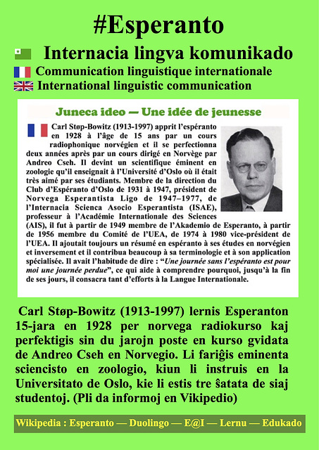 #Esperanto Carl Støp-Bowitz