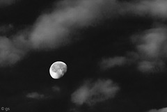Mond am Morgenhimmel