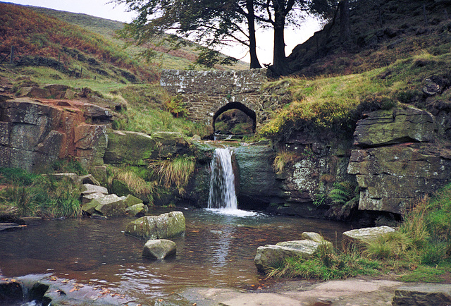 Pannier's Pool on the River Dane at Three Shires Head (scan from 1990)