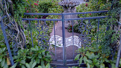 garden fence - well, part of a fence, the gate