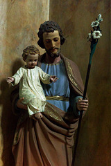 St Joseph and his staff - statue in Santa Maria Assunta, Gavinana