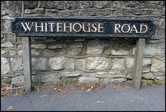 Whitehouse Road street sign