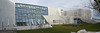 Anton Bruckner University Linz, view from Park (Panorama)