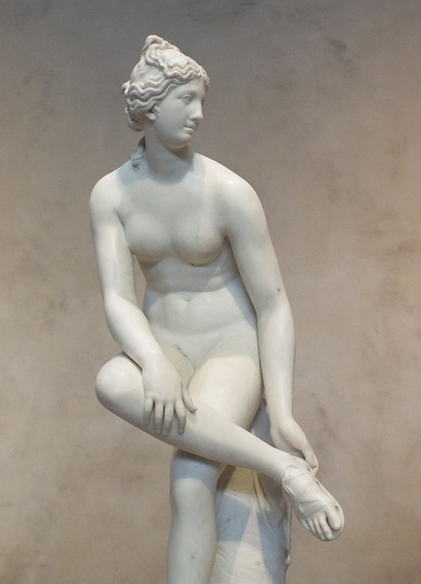 Detail of Venus by Joseph Nollekens in the Getty Center, June 2016