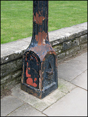 distressed lamppost