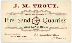 J. M. Trout, Fire Sand Quarries, Landisville, Pennsylvania, ca. 1890s