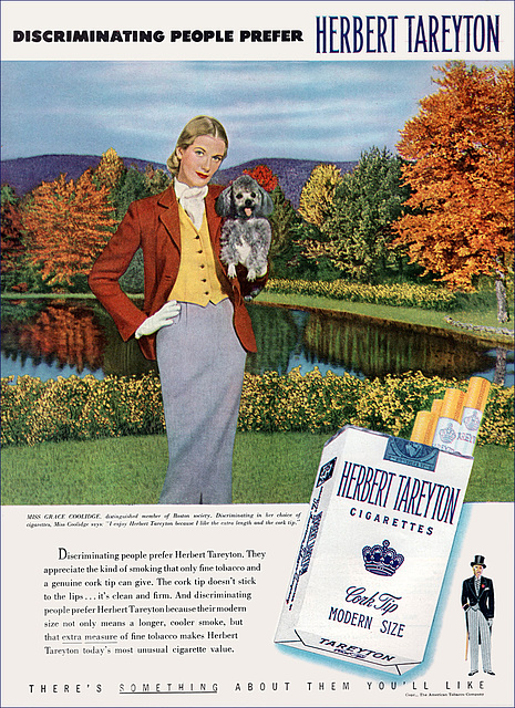 Herbert Tareyton Cigarette Ad, 1953