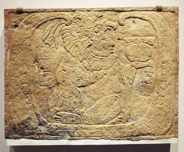 Maya Lintel with a Woman in a Moon Cartouche in the Metropolitan Museum, December 2022