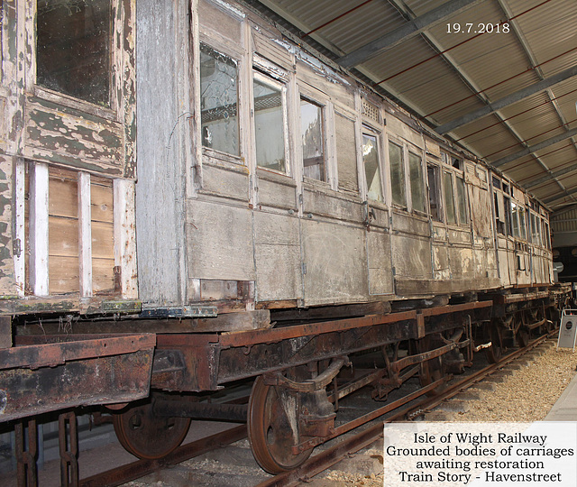 IWR carriage bodies for restoration Havenstreet 19 7 2018 c