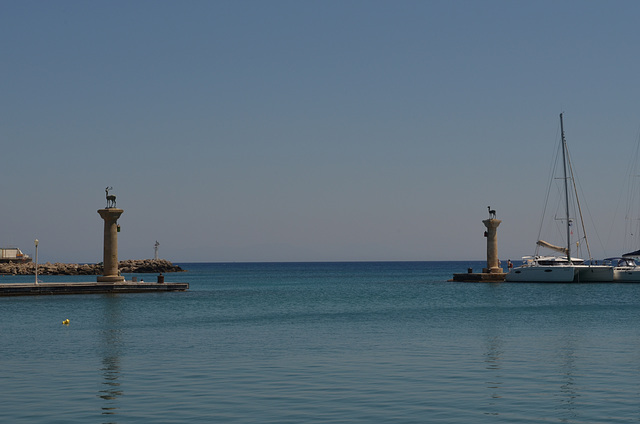 The Island of Rhodes, Entrance to Mandraki Port (Possible Location of the Colossus of Rhodes)