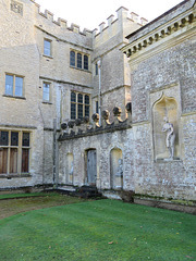 rousham park, oxon; kent's library extension and house roofline 1738-40, st aubyn's later extension to the left