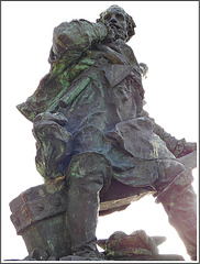 La statue de Jacques Cartier au Bastion de la Hollande à Saint Malo (35)