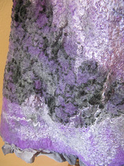 felted vest - detail piece of lace