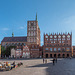 Stralsund, Rathaus und St. Nikolai (180°)