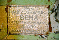 Leipzig 2015 – Leipziger Baumwollspinnerei – Aufzugswerk BEHA