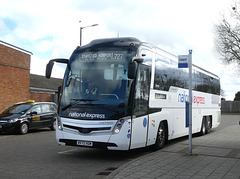 Ambassador Travel (National Express contractor) 308 (BV72 XGM) at Mildenhall - 28 Mar 2024 (P1170773)