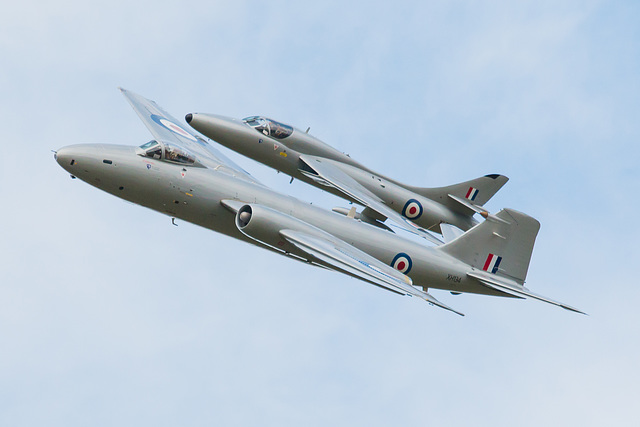 Hawker Hunter and English Electric Canberra