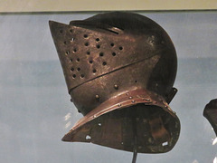 museum of london, c16 funerary helm from croydon