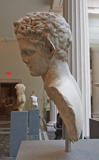Head and Back of a Marble Satyr in the Metropolitan Museum of Art, May 2012
