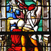 Détail d'un vitrail de l'abbatiale Saint-Ouen à Rouen
