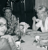 Halloween Get-Together with Owl Centerpiece and Witch Hat, October 1971 (Cropped)